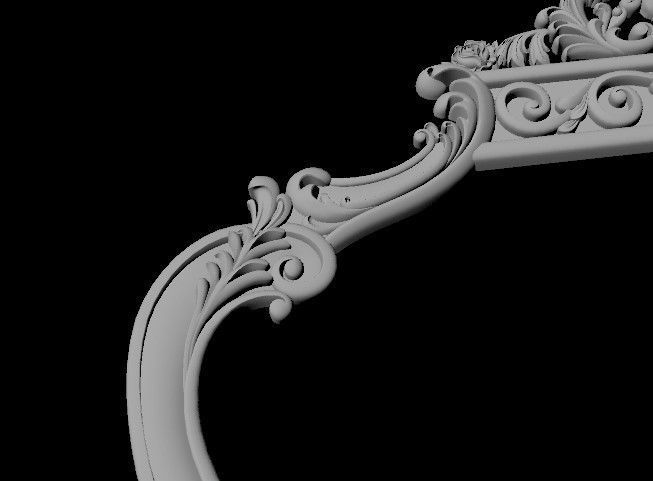 headboard and footboard 3D model_2