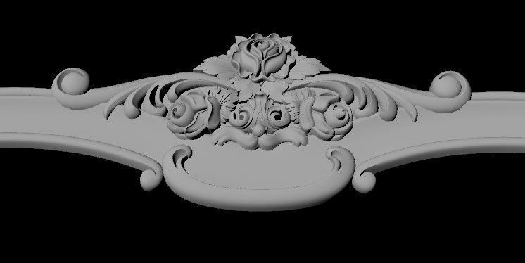 headboard and footboard 3D model_4