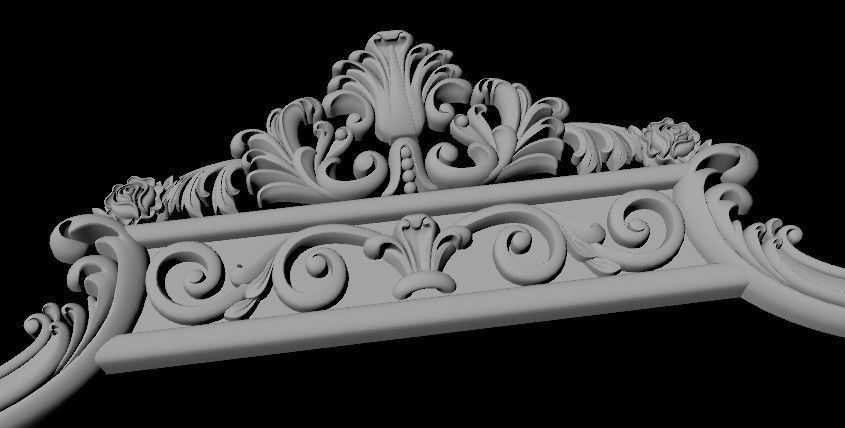 headboard and footboard 3D model_1