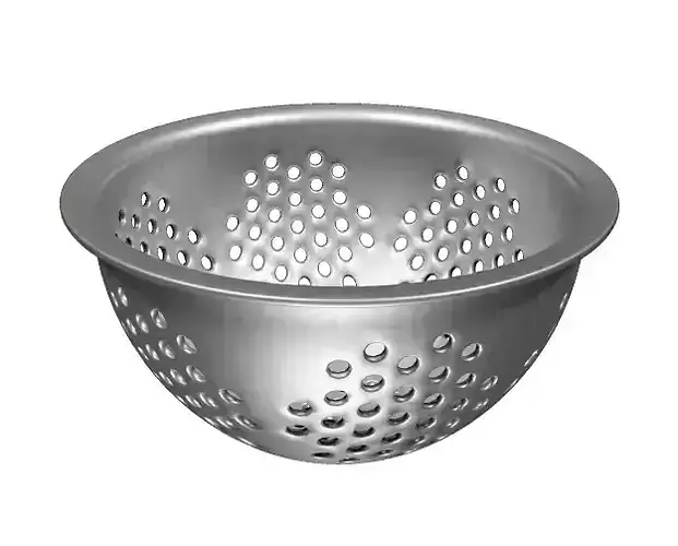 Stainless Steel Vegetable Strainer Low-poly 3D model