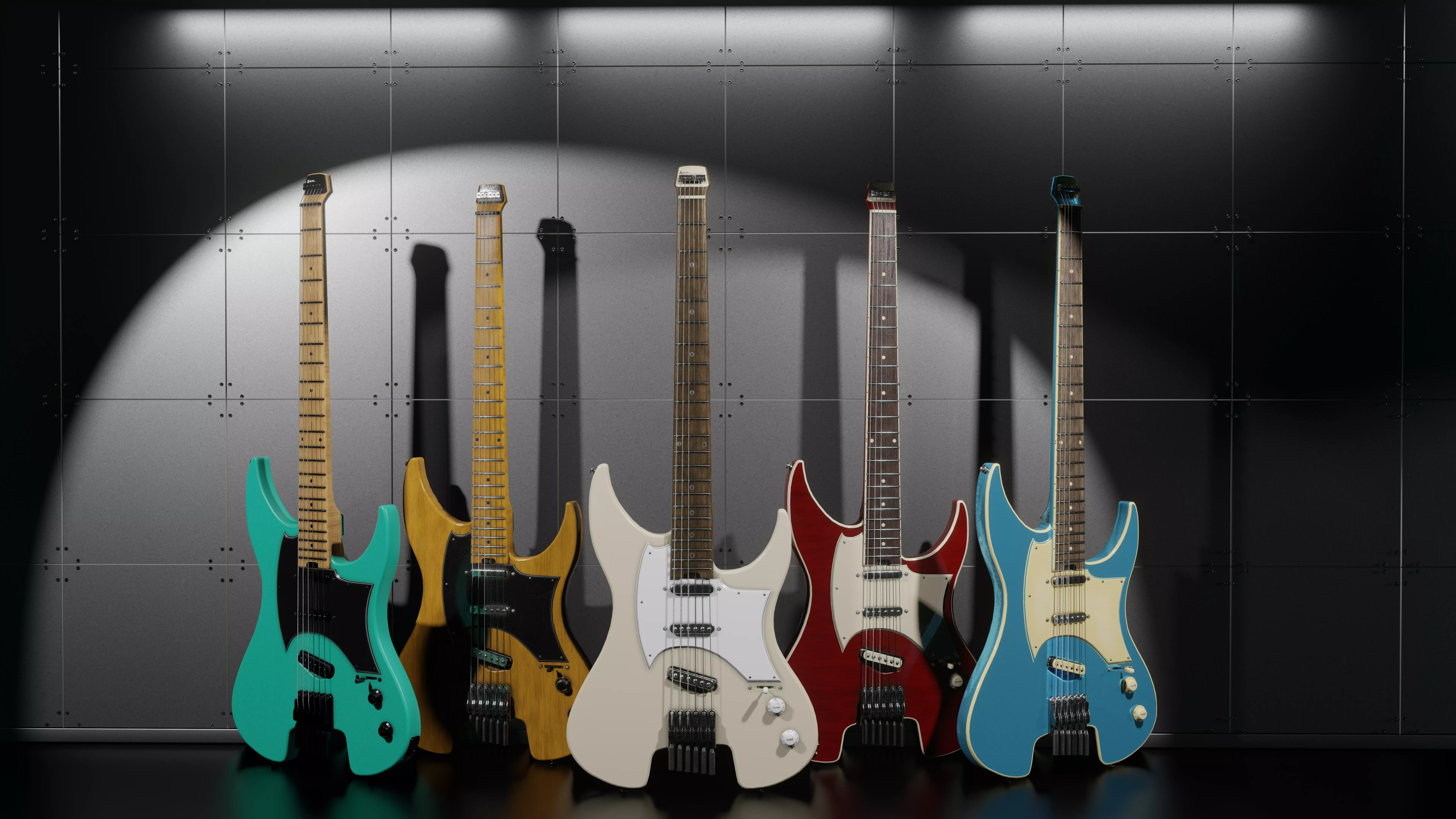 Headless Guitar Low-poly 3D model_0