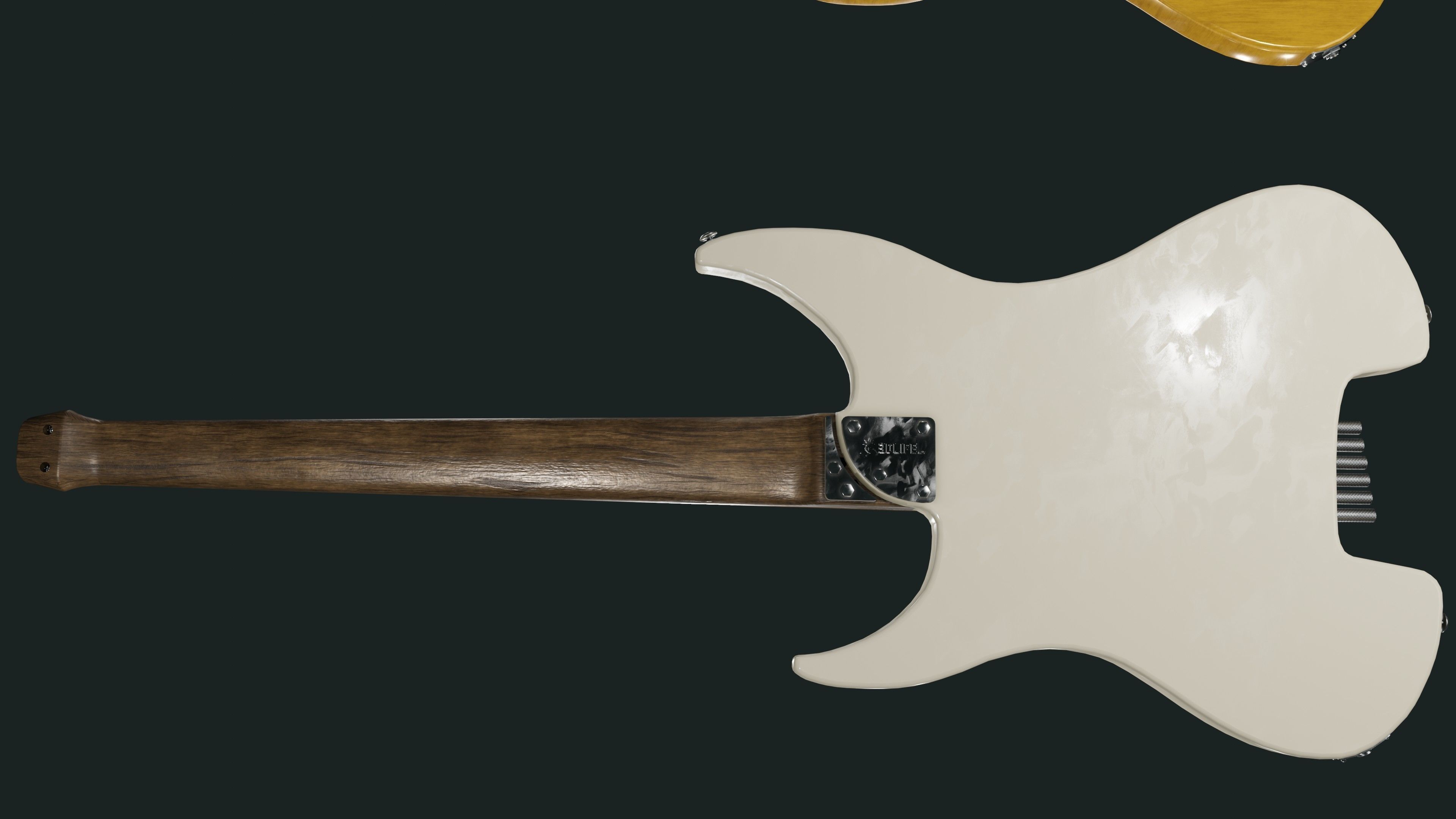 Headless Guitar Low-poly 3D model_24