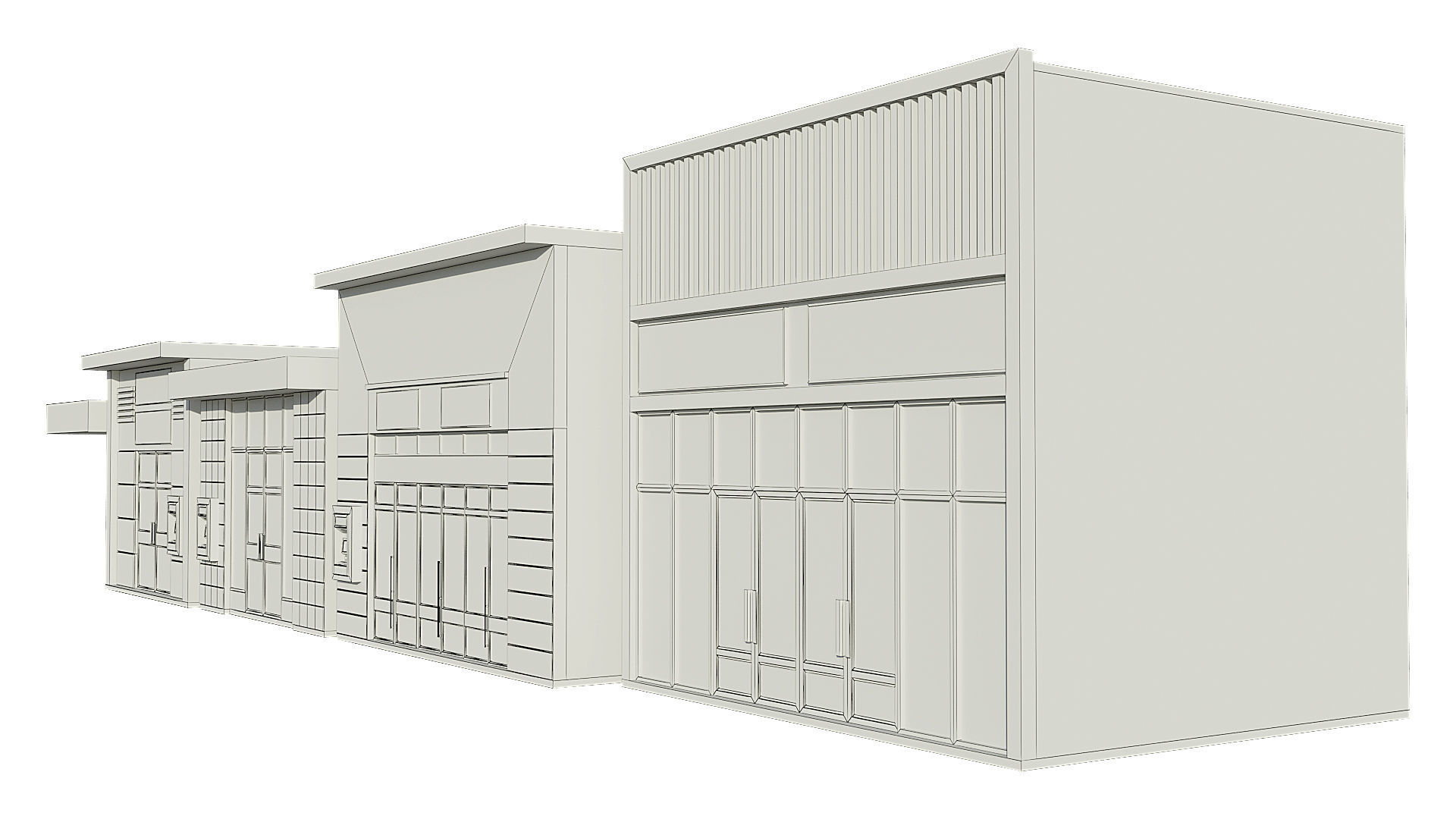 Commercial Storefront Shopfront Shop Retail City 3D model_12