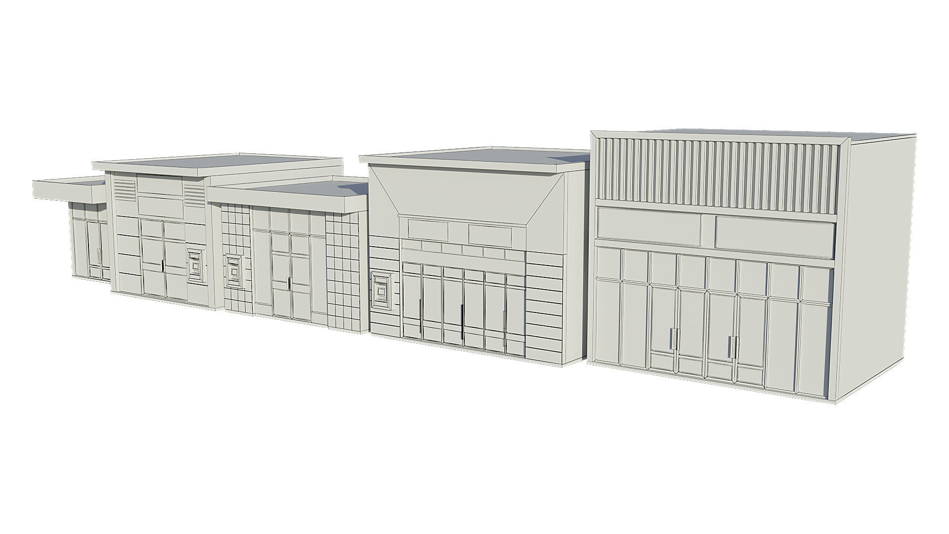 Commercial Storefront Shopfront Shop Retail City 3D model_11