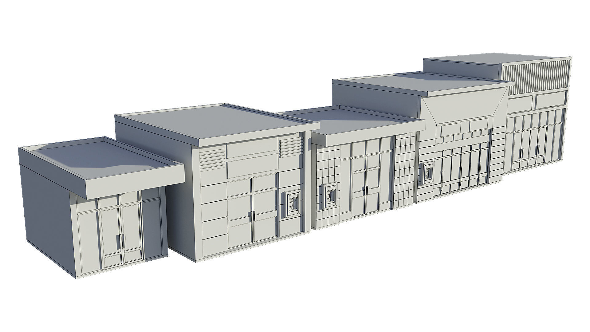 Commercial Storefront Shopfront Shop Retail City 3D model_16