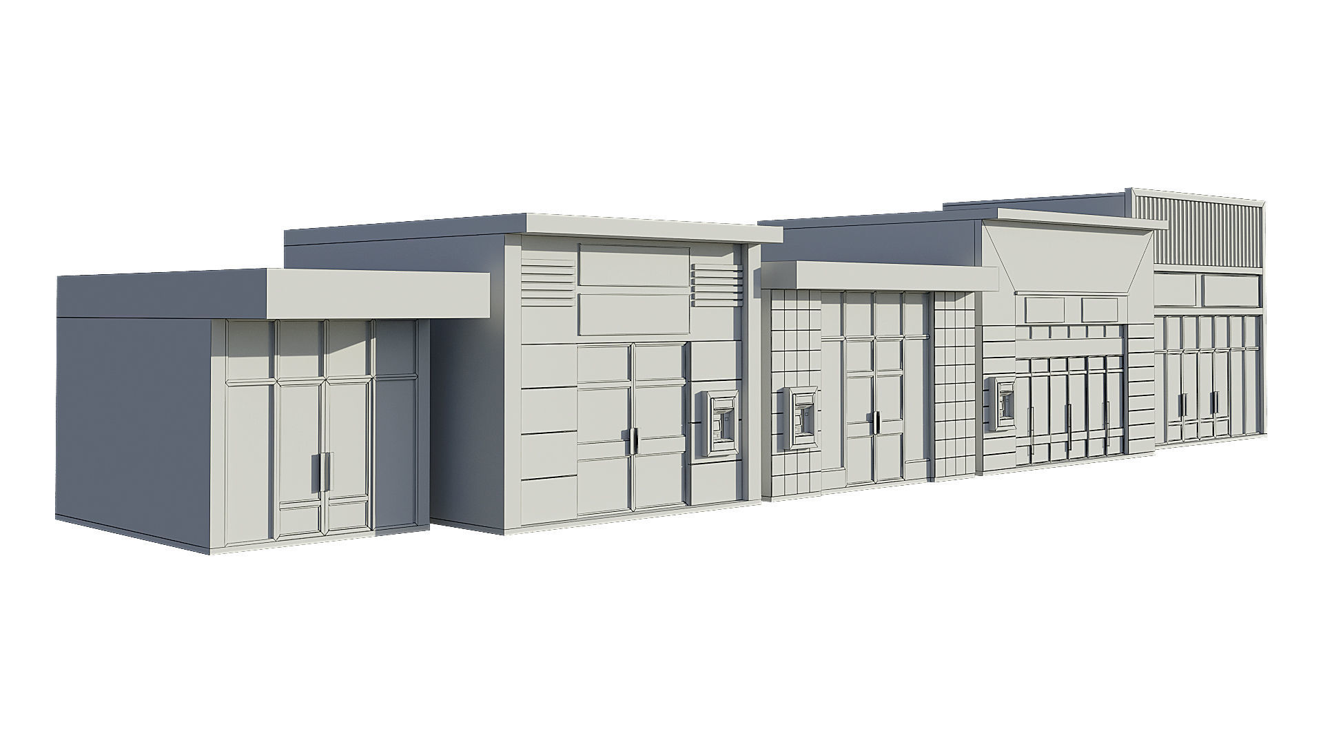 Commercial Storefront Shopfront Shop Retail City 3D model_21