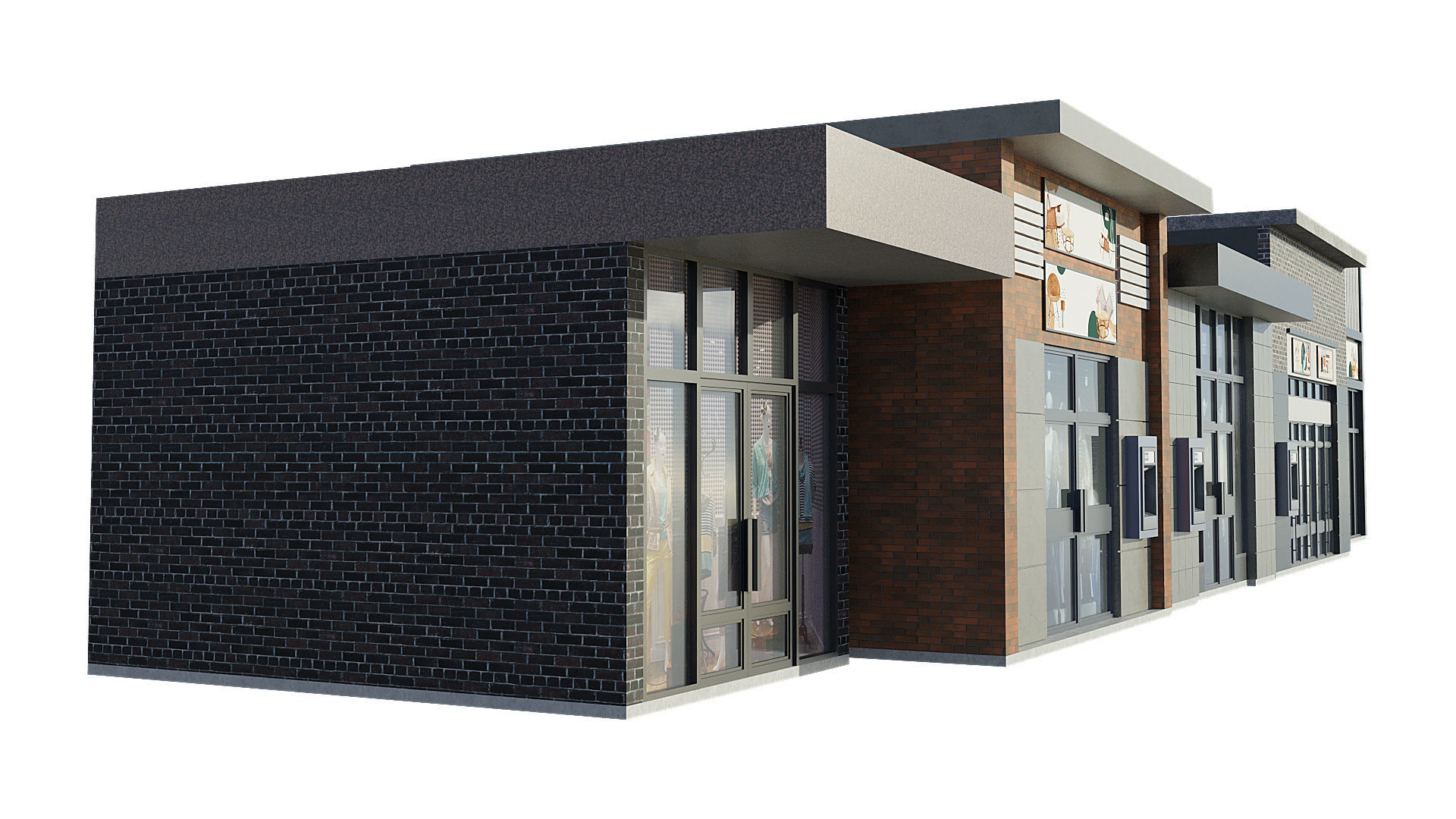 Commercial Storefront Shopfront Shop Retail City 3D model_8