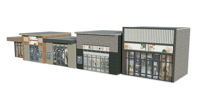 Commercial Storefront Shopfront Shop Retail City 3D model