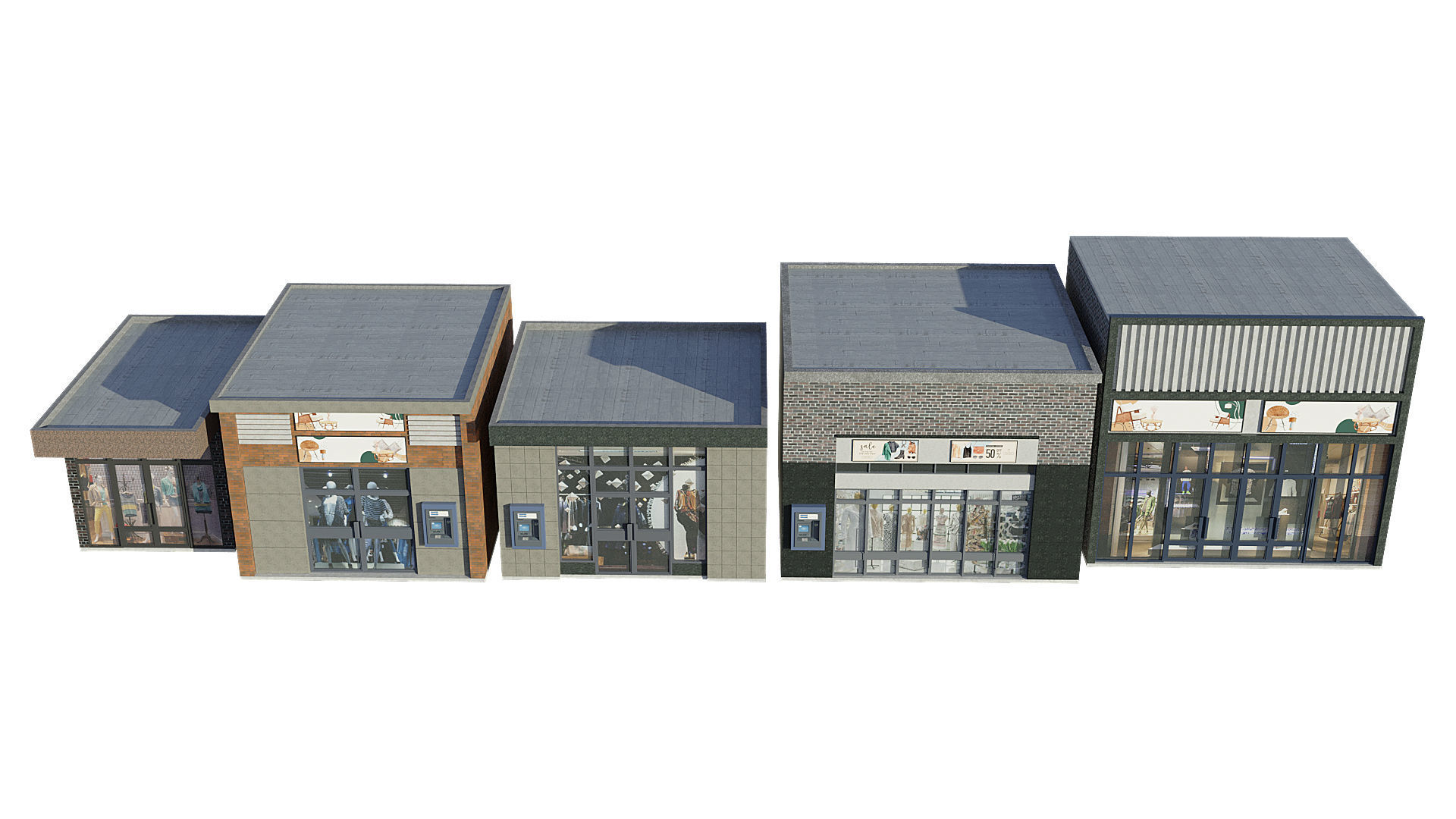 Commercial Storefront Shopfront Shop Retail City 3D model_9