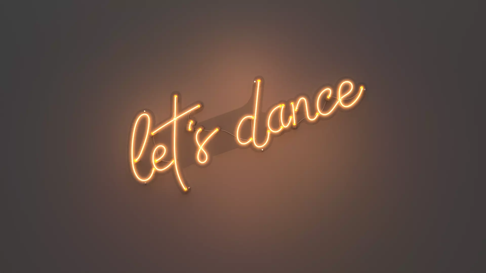 Lets Dance - Neon Sign 3D model_0