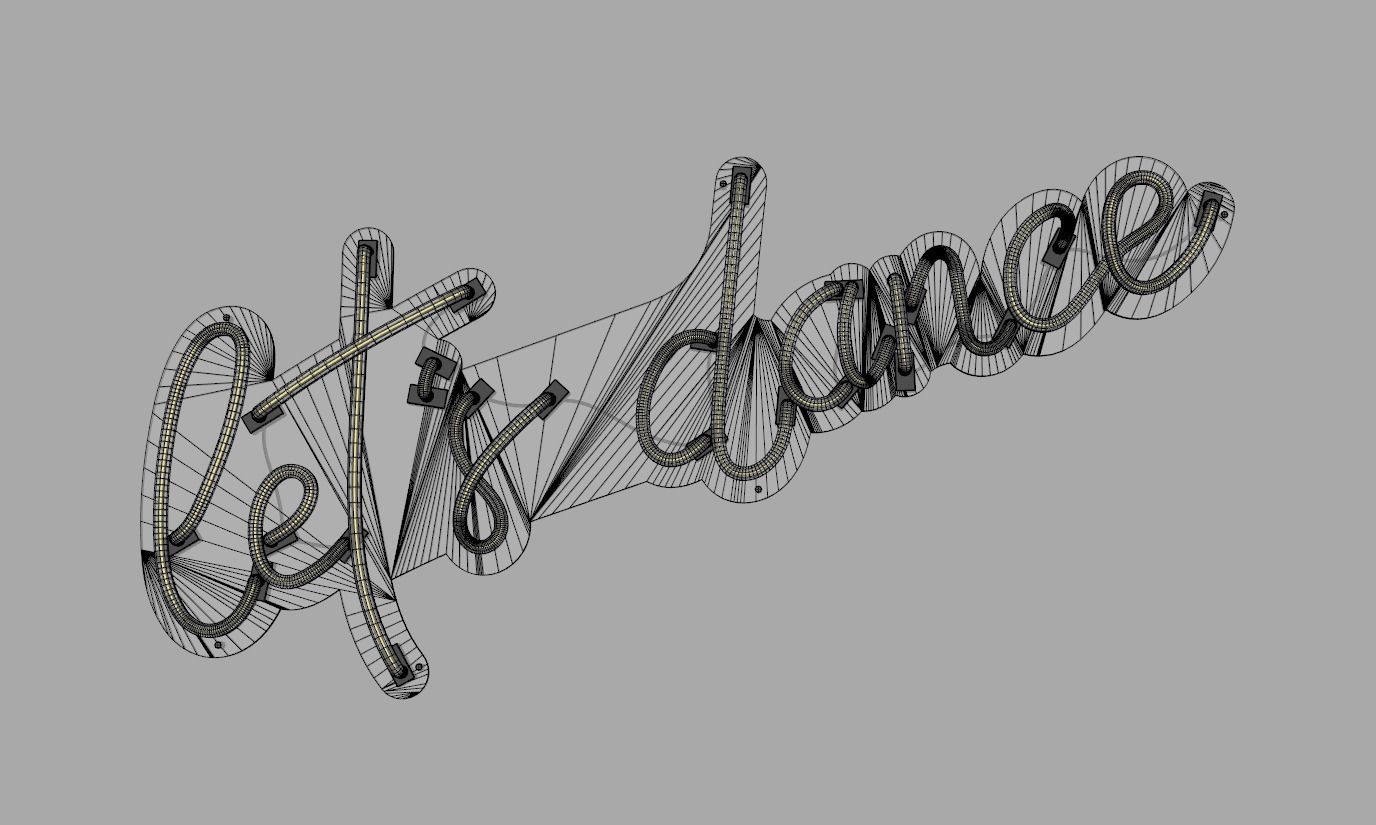 Lets Dance - Neon Sign 3D model_6