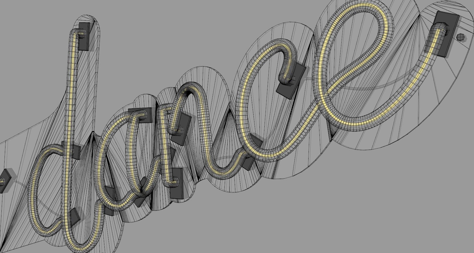 Lets Dance - Neon Sign 3D model_8