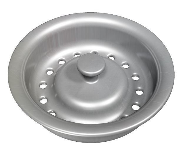 Steel Kitchen Sink Strainer Plug Low-poly 3D model_1