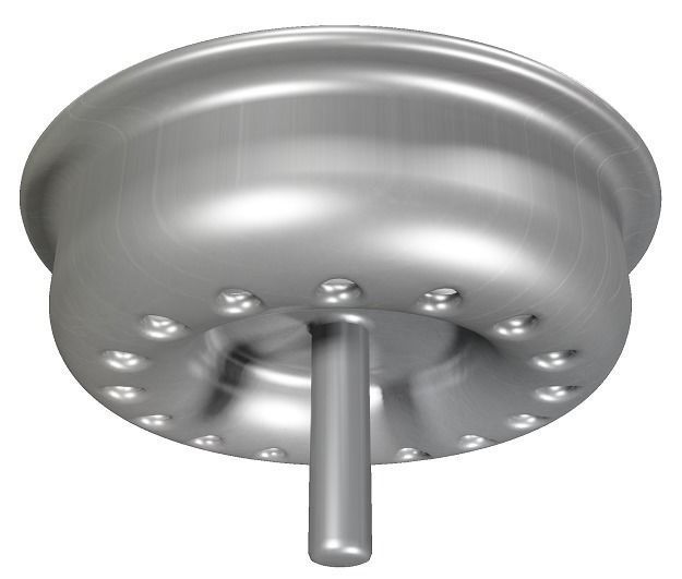 Steel Kitchen Sink Strainer Plug Low-poly 3D model_2