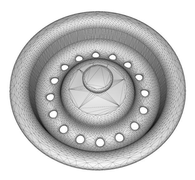 Steel Kitchen Sink Strainer Plug Low-poly 3D model_3