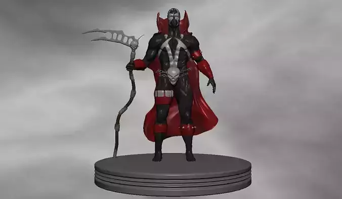 Spawn figure holding scythe 3D model