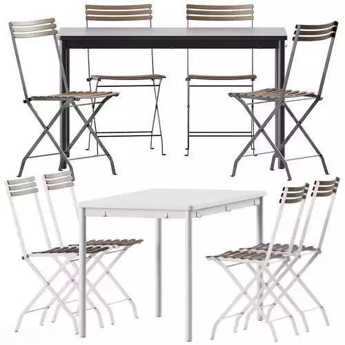 Tommaryd Table Ikea and Flower Folding chair Ethimo