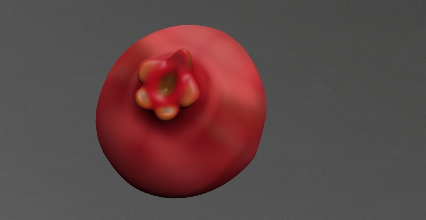 Pomegranate Low-poly 3D model_11