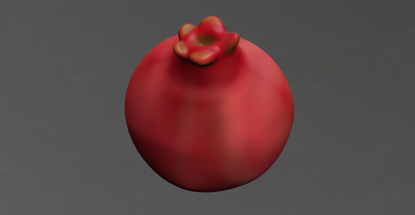 Pomegranate Low-poly 3D model_18