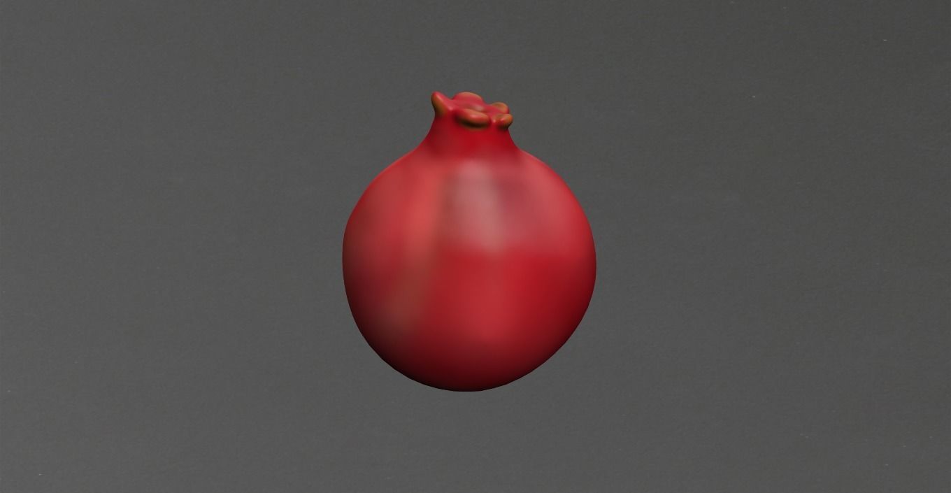 Pomegranate Low-poly 3D model_14
