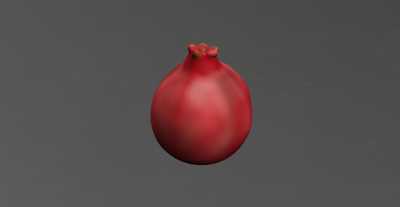 Pomegranate Low-poly 3D model_6