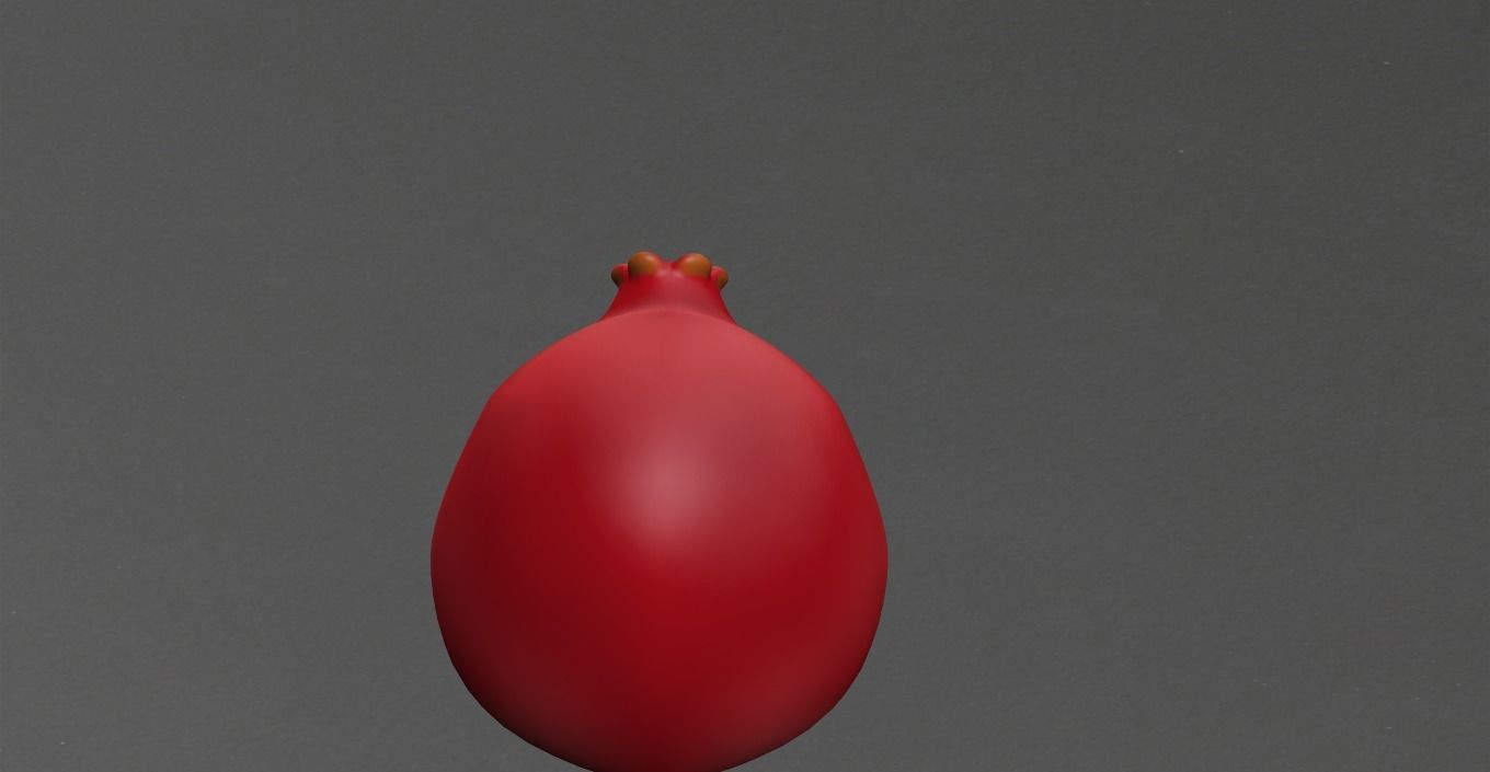 Pomegranate Low-poly 3D model_15