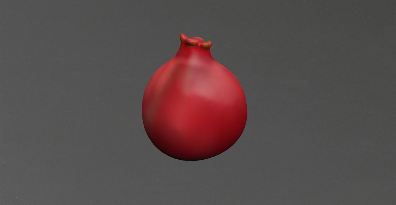 Pomegranate Low-poly 3D model_12
