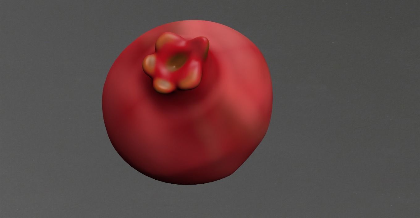 Pomegranate Low-poly 3D model_16