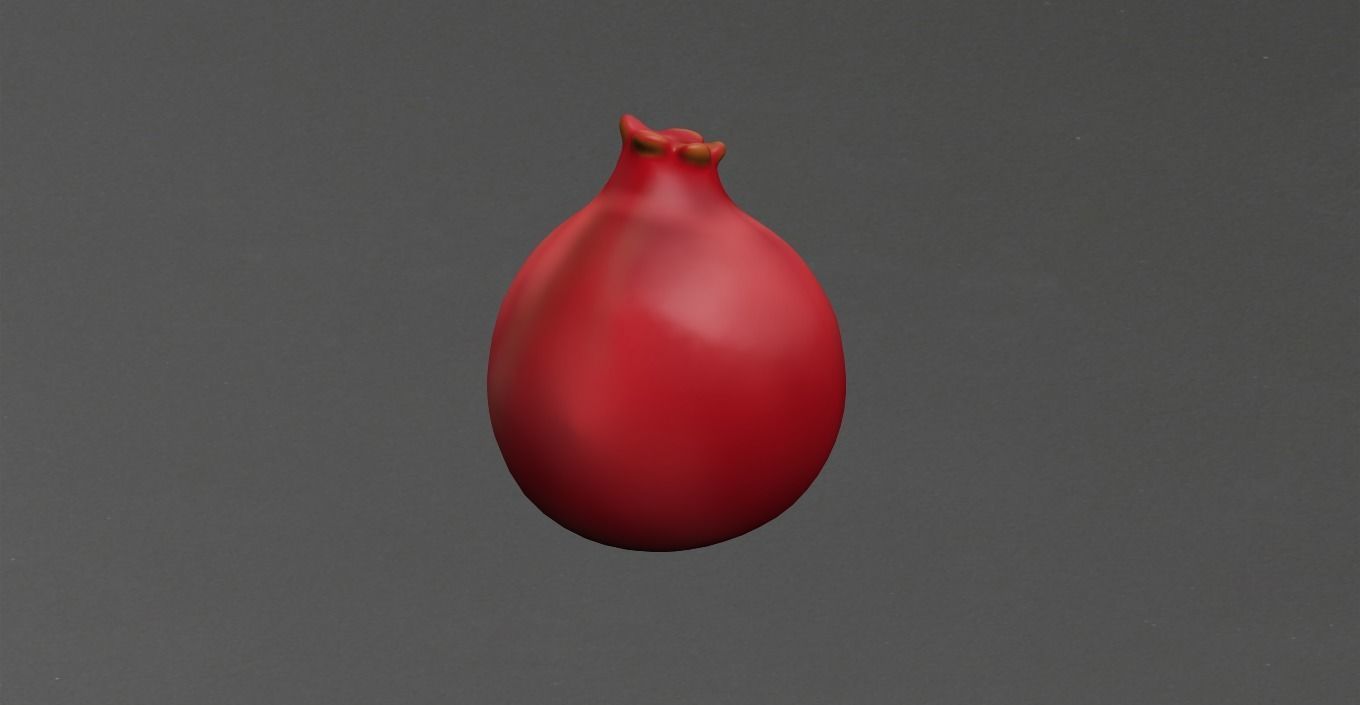 Pomegranate Low-poly 3D model_10