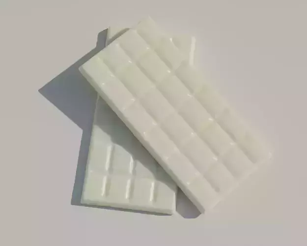 Photoscanned White Chocolate Bar Candy 3D model
