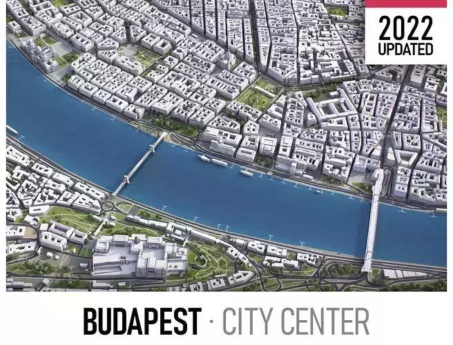 Budapest Low-poly 3D model