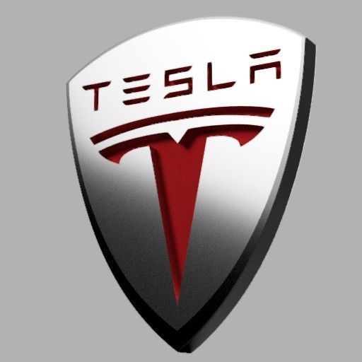 Tesla 3d logo 2 3D model_1