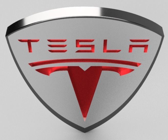 Tesla 3d logo 2 3D model_3