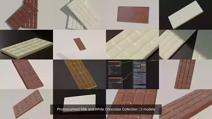 Photoscanned Milk and White Chocolate Collection