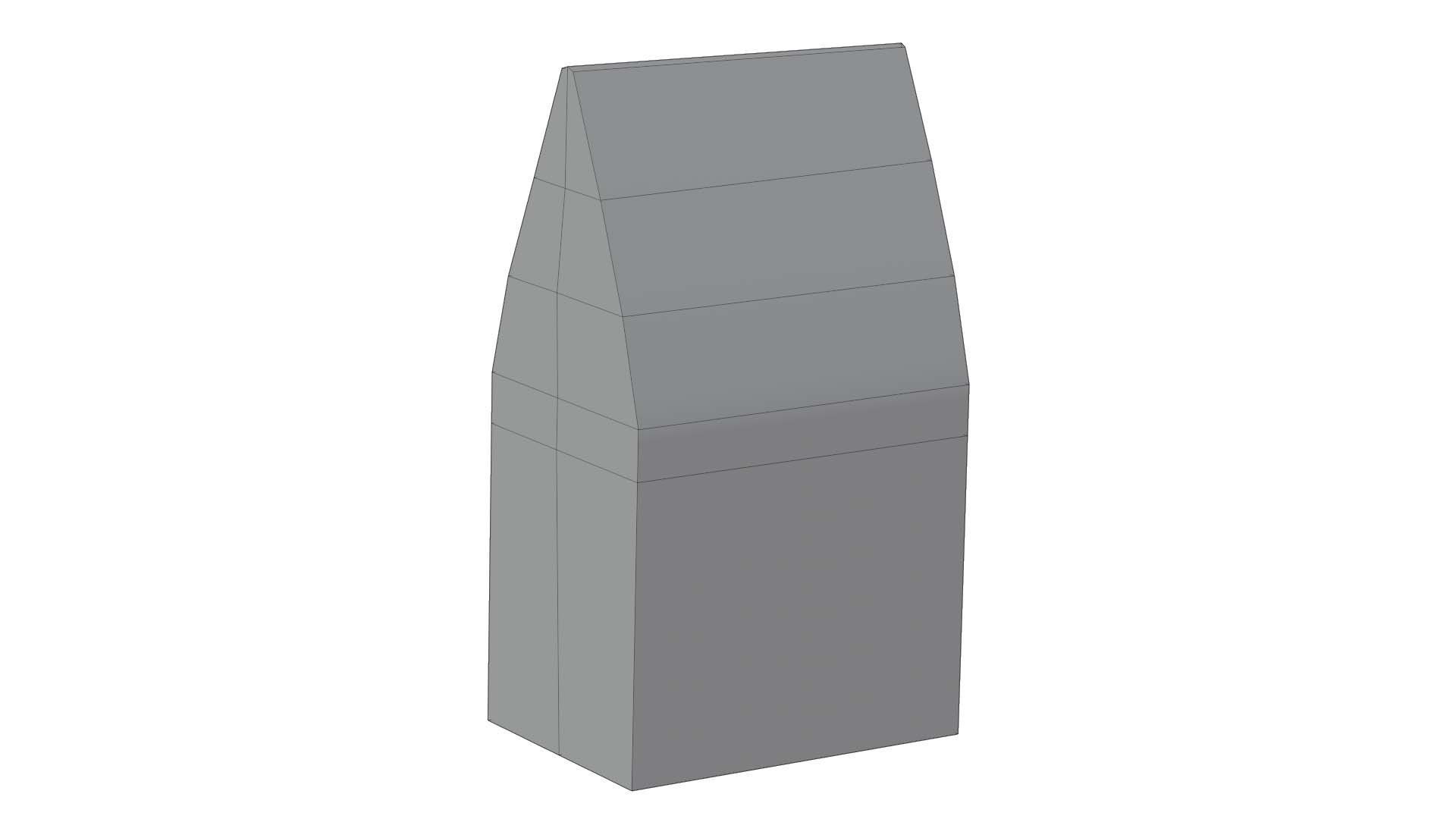 Brown Paper Bag Low-poly 3D model_2