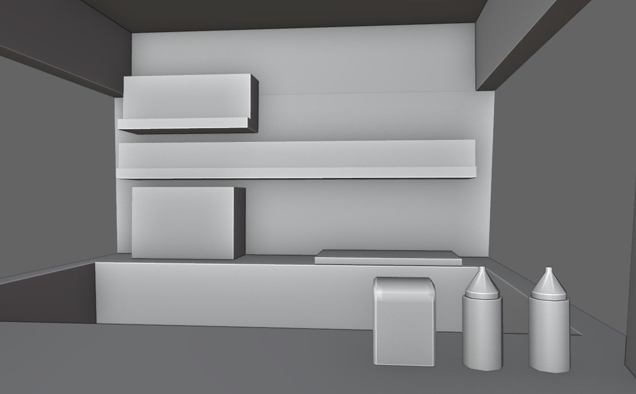 Snack Stand - Hamburger Shop - Lanchonete Low-poly 3D model_17