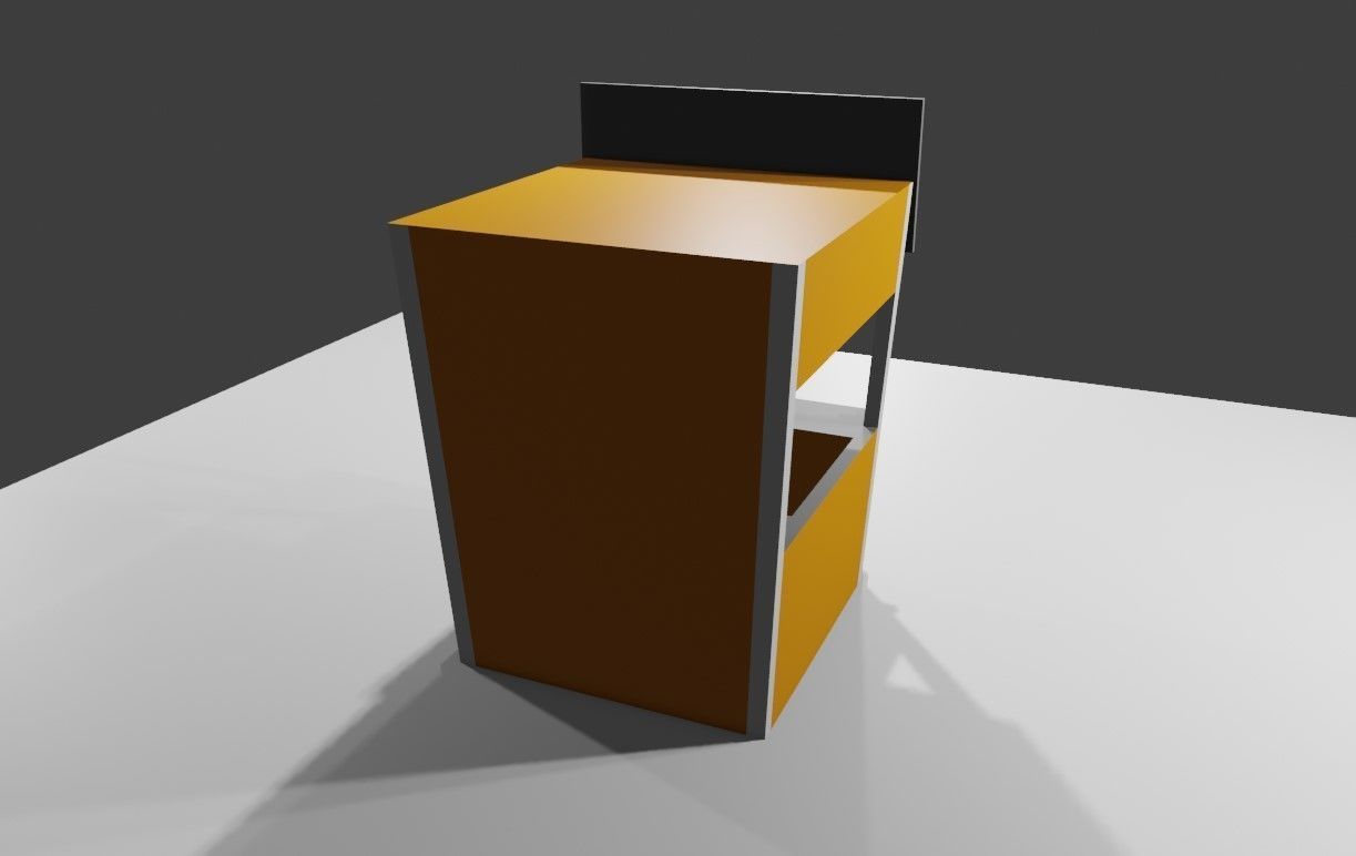 Snack Stand - Hamburger Shop - Lanchonete Low-poly 3D model_6