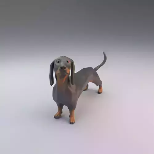 Dachshund intended for 3D printing - pre supported 3D print model