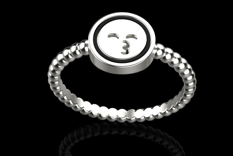 ring smiley 3D print model_10