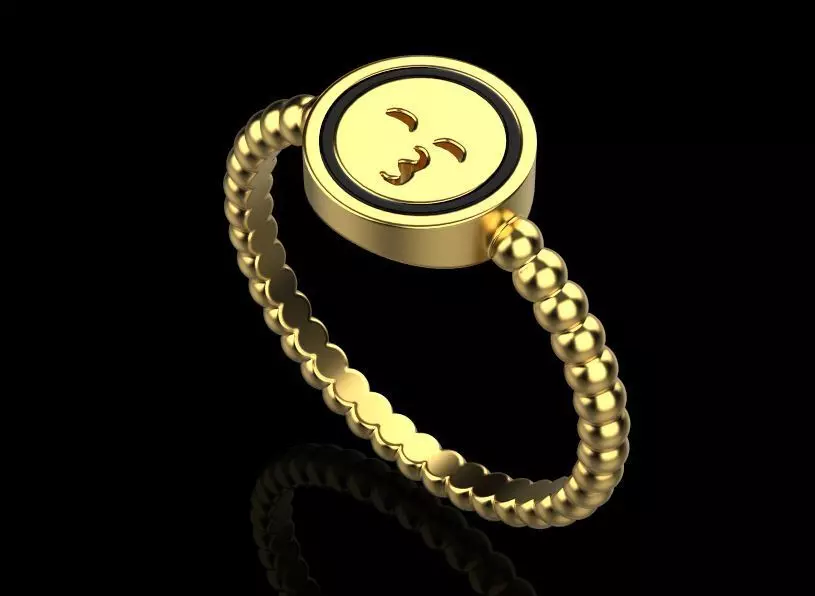 ring smiley 3D print model_0