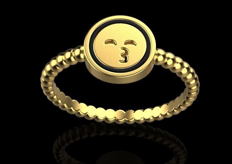 ring smiley 3D print model_6