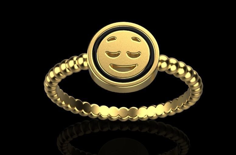 ring smiley 3D print model_6