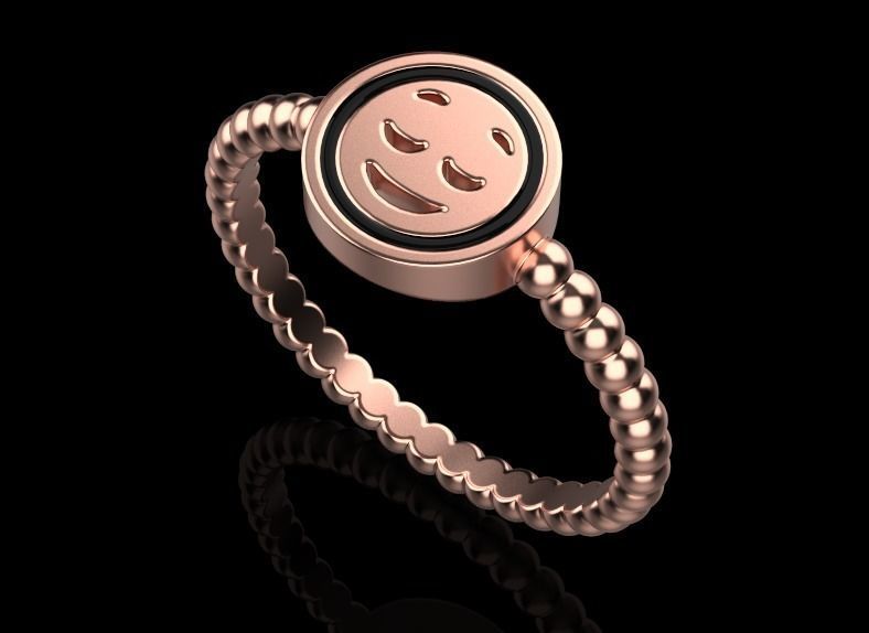 ring smiley 3D print model_11