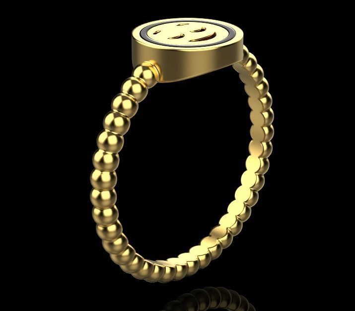 ring smiley 3D print model_5