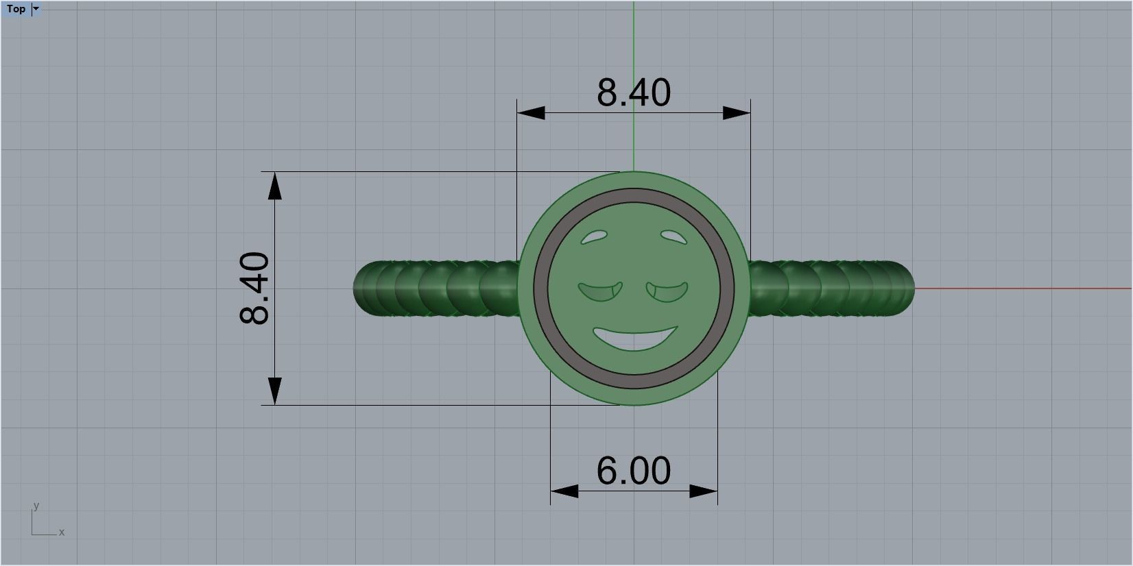 ring smiley 3D print model_1