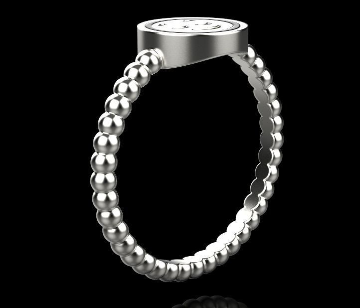 ring smiley 3D print model_9