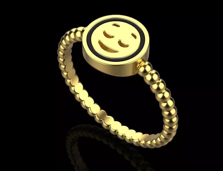 ring smiley 3D print model_0