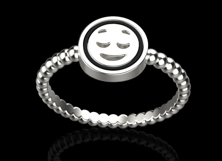 ring smiley 3D print model_10