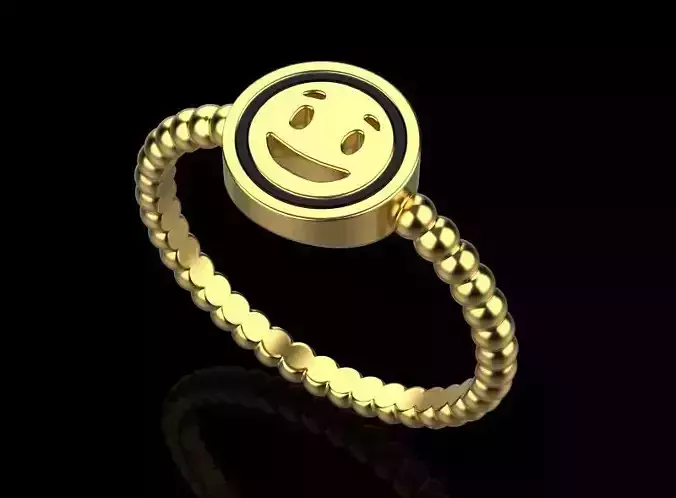 ring smiley 3D print model