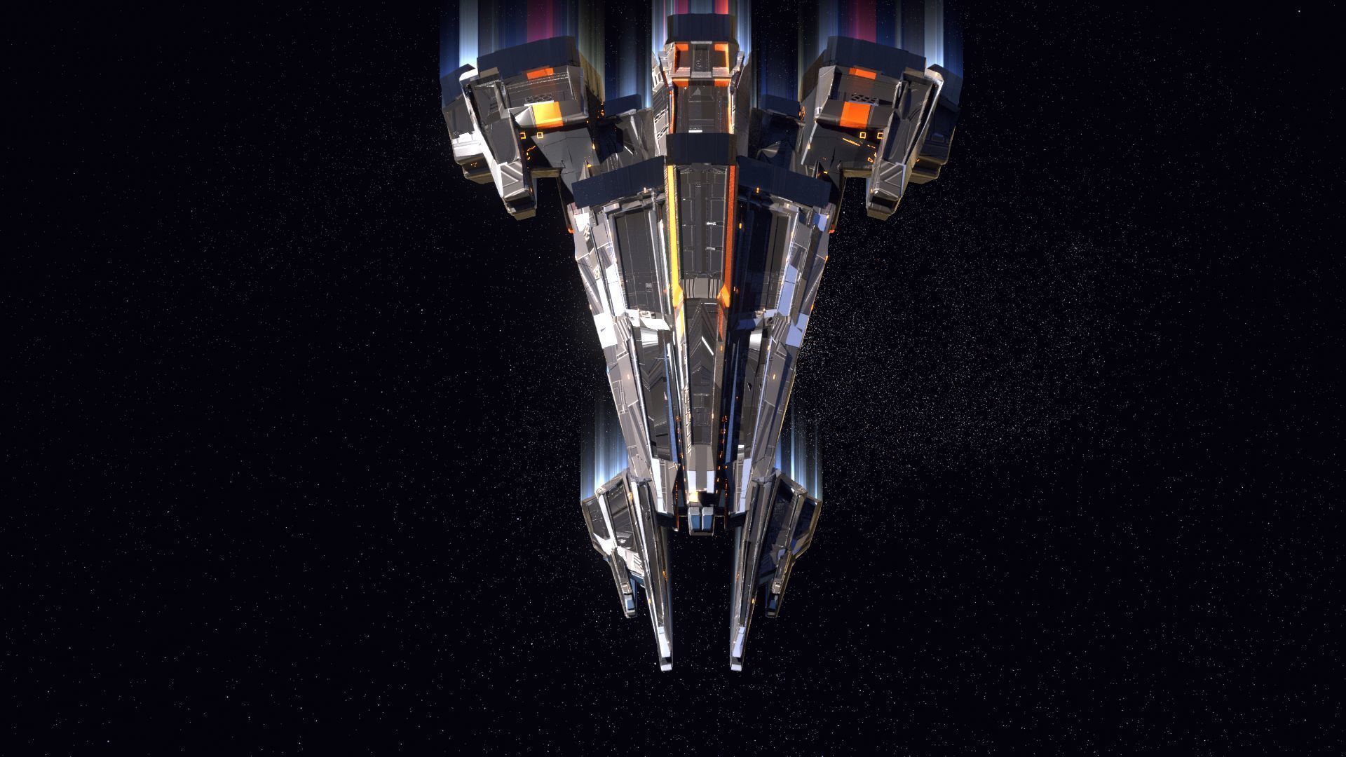 Lowpoly Sci-Fi Spaceship Space Ship Sci-Fi Air Craft Low Poly 26 Low-poly 3D model_2